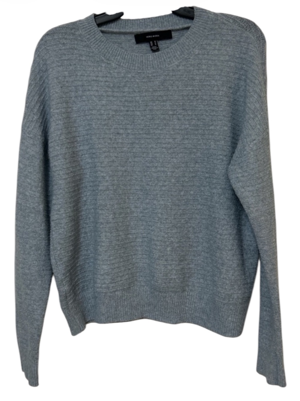 Vero Moda Light Blue Textured Knit Crewneck Sweater - Size Medium
